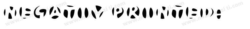 NEGATIV PRINTED字体转换